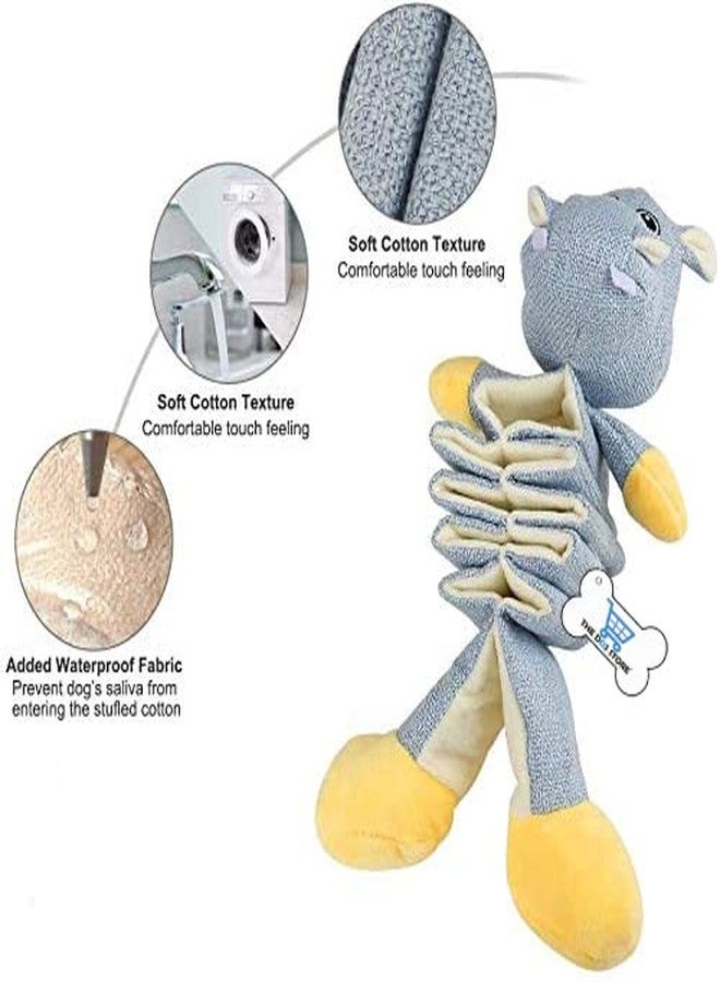 THE DDS STORE Dog Plush Squeaky Toys with Crinkle Paper,Interactive Dog Chew Toys,Cute Sturdy Pets Toys for Teeth Clean,Durable Tough Chew Toys 1 Piece (Blue) - Image 2